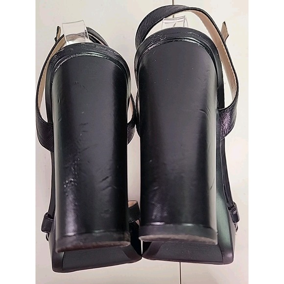 Naturalizer Womens 10 Mallory Black Ankle Strap Platform Sandal Classic Corpcore - Picture 6 of 9